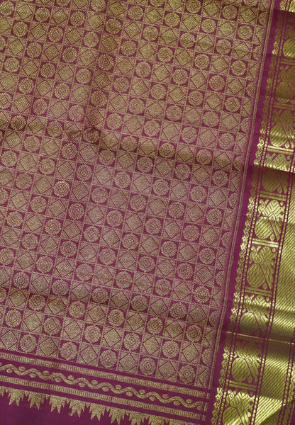 Pure Kanchipuram Silk Saree - Palum Pazham kattam