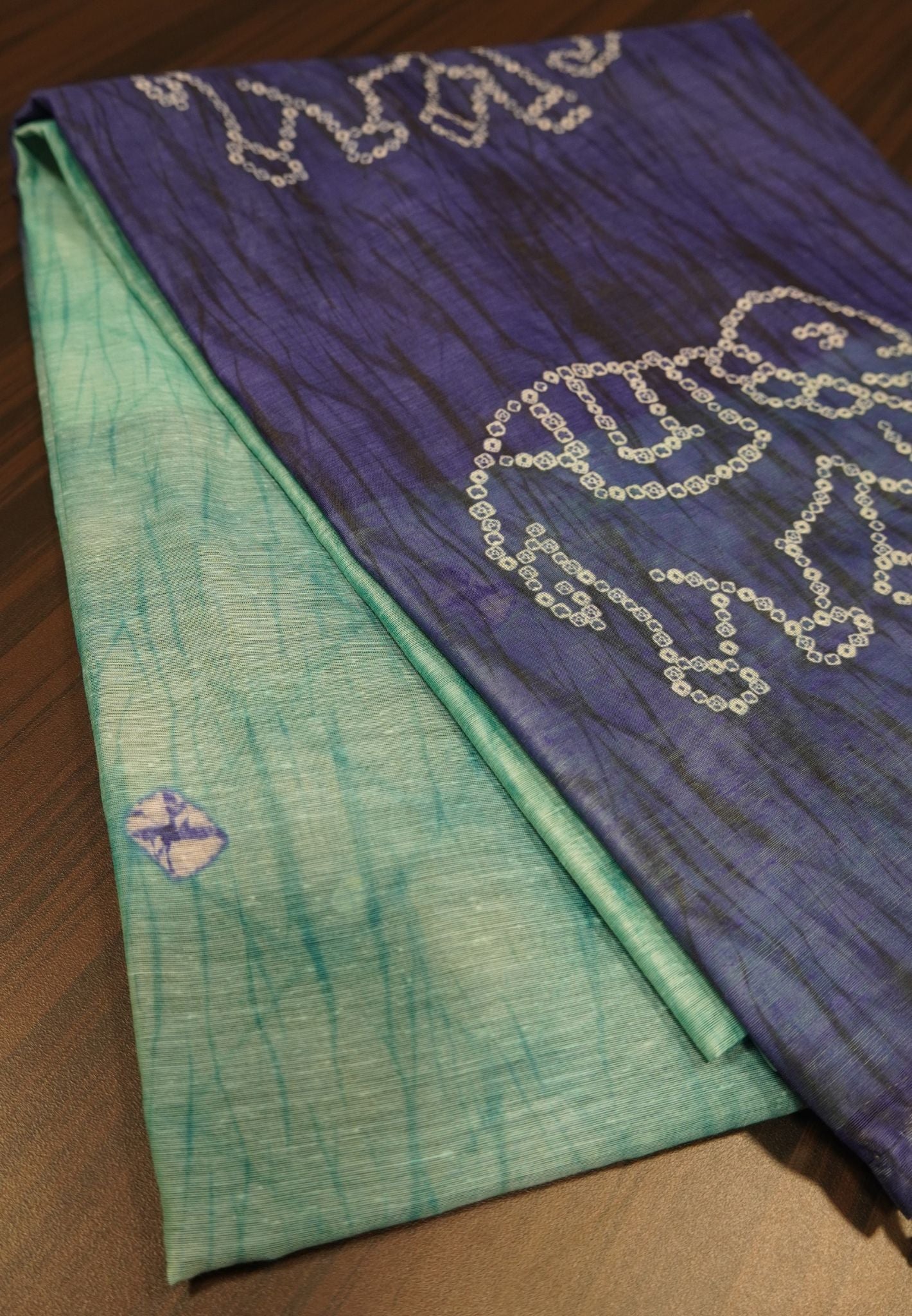 Semi Chanderi Saree - Blue