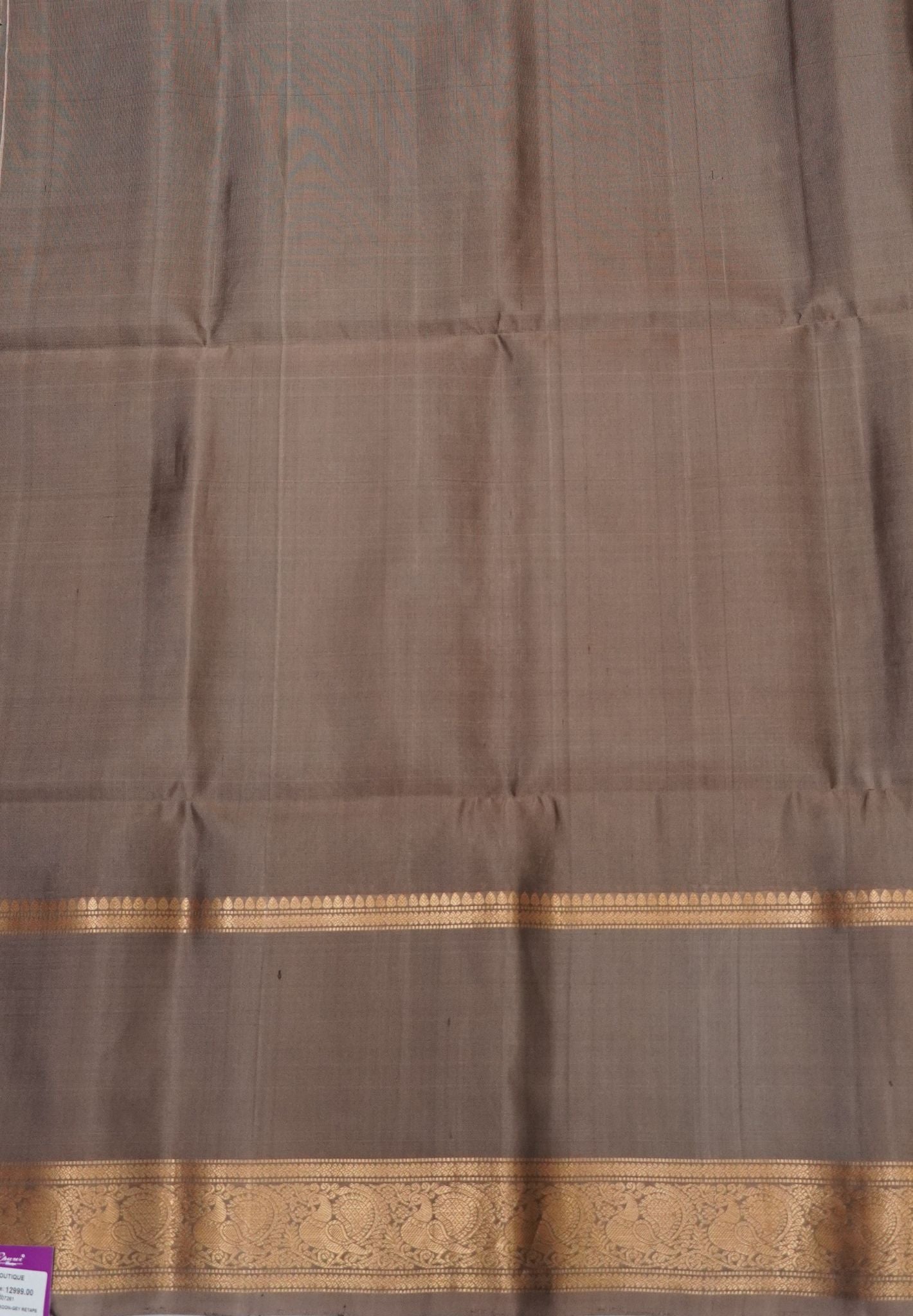 Pure Kanchipuram Silk Saree-Maroon with Contrast Retapet Border