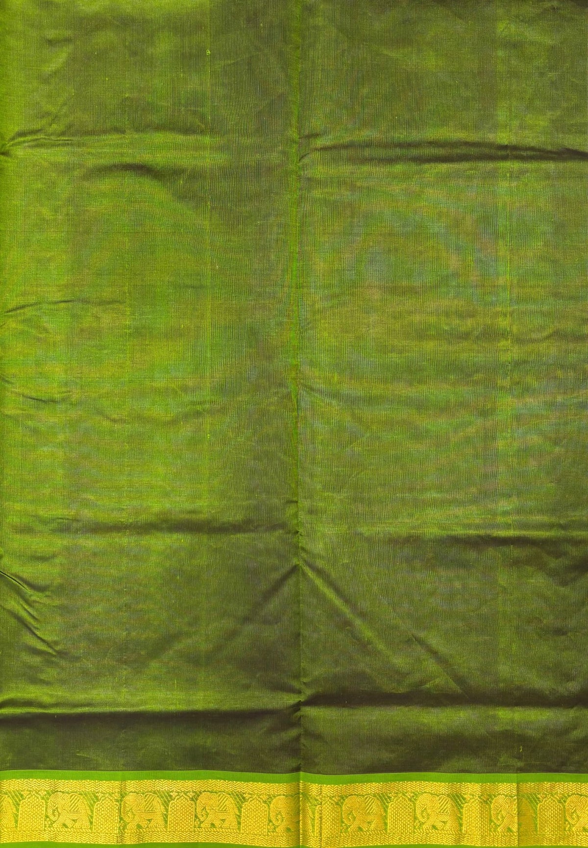 Silk Cotton Saree–Purple-Light Green in Mini Buttas with Contrast Border