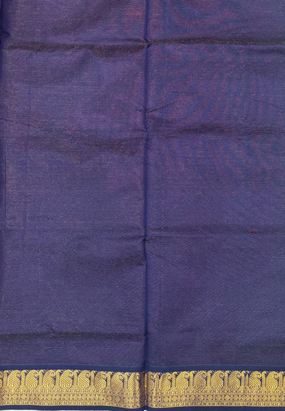 Silk Cotton Saree-Magenta with Contrast Border in Vairaoosi