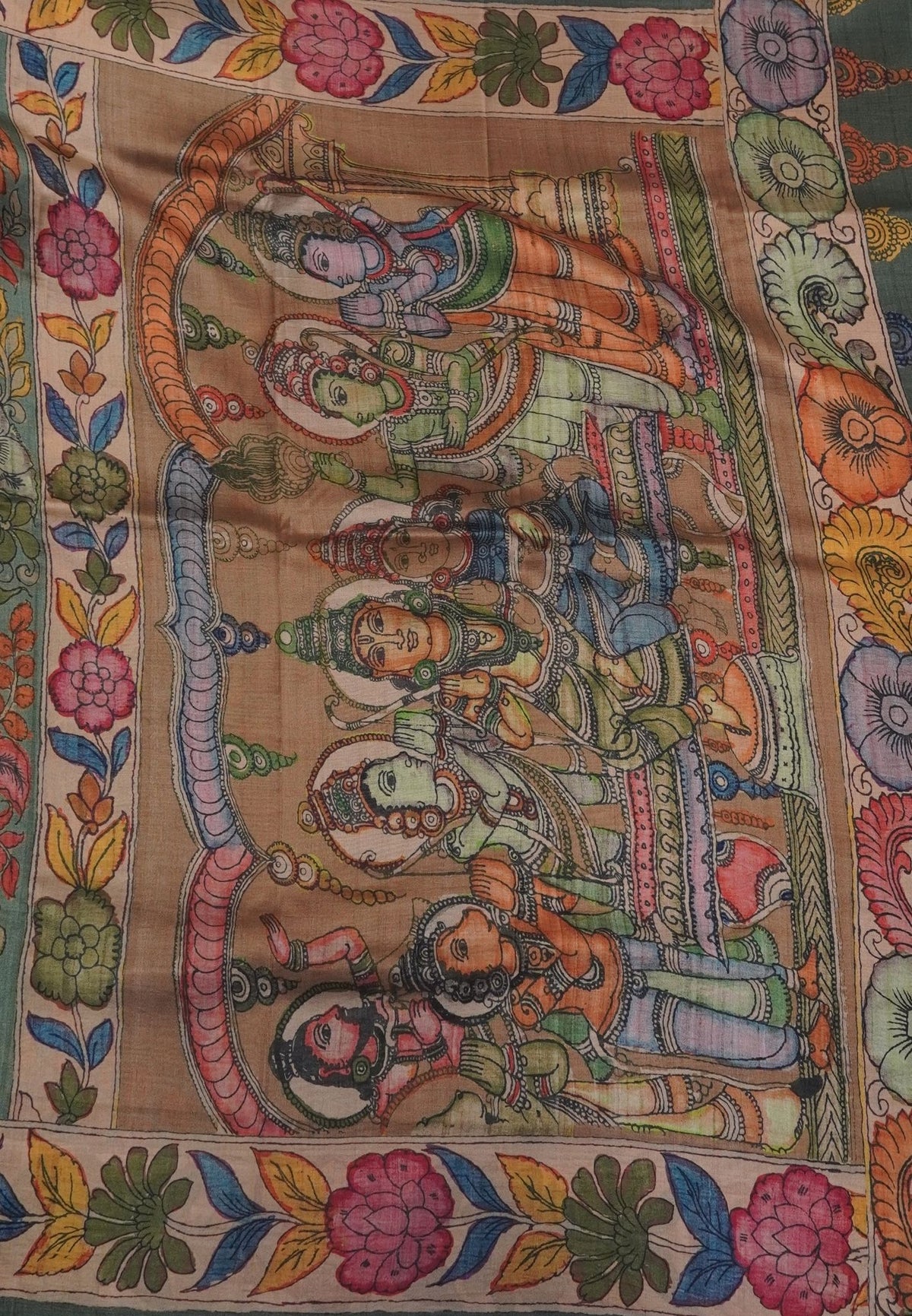 Premium Silk Saree-Metallic Green