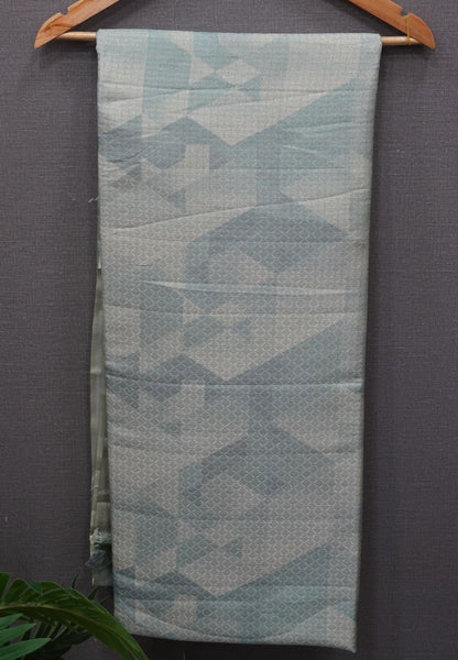 Soft Tussar Saree - Baby Blue Tringl
