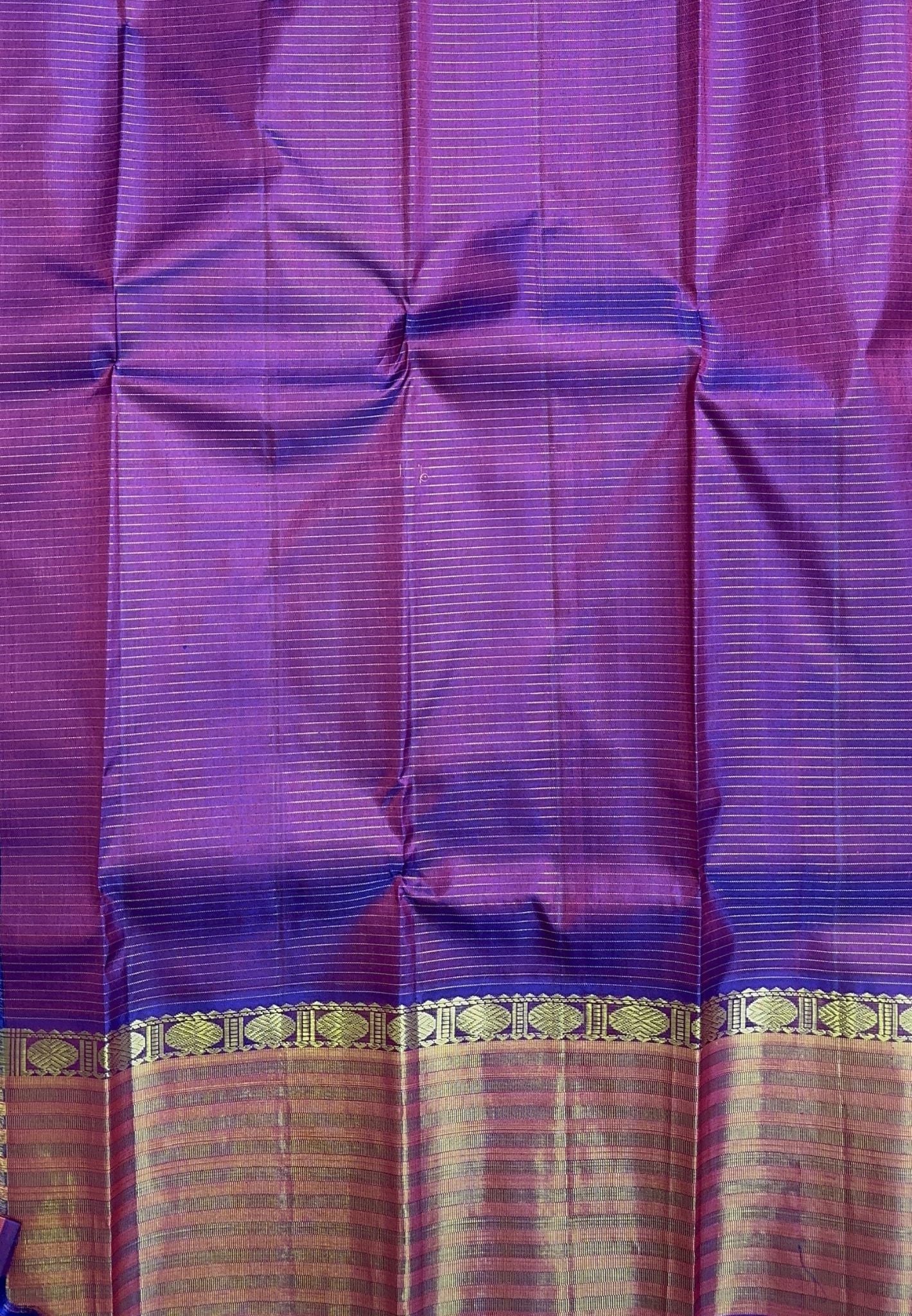 Pure Kanchipuram Silk Saree-Wine with Grand Checkered Border