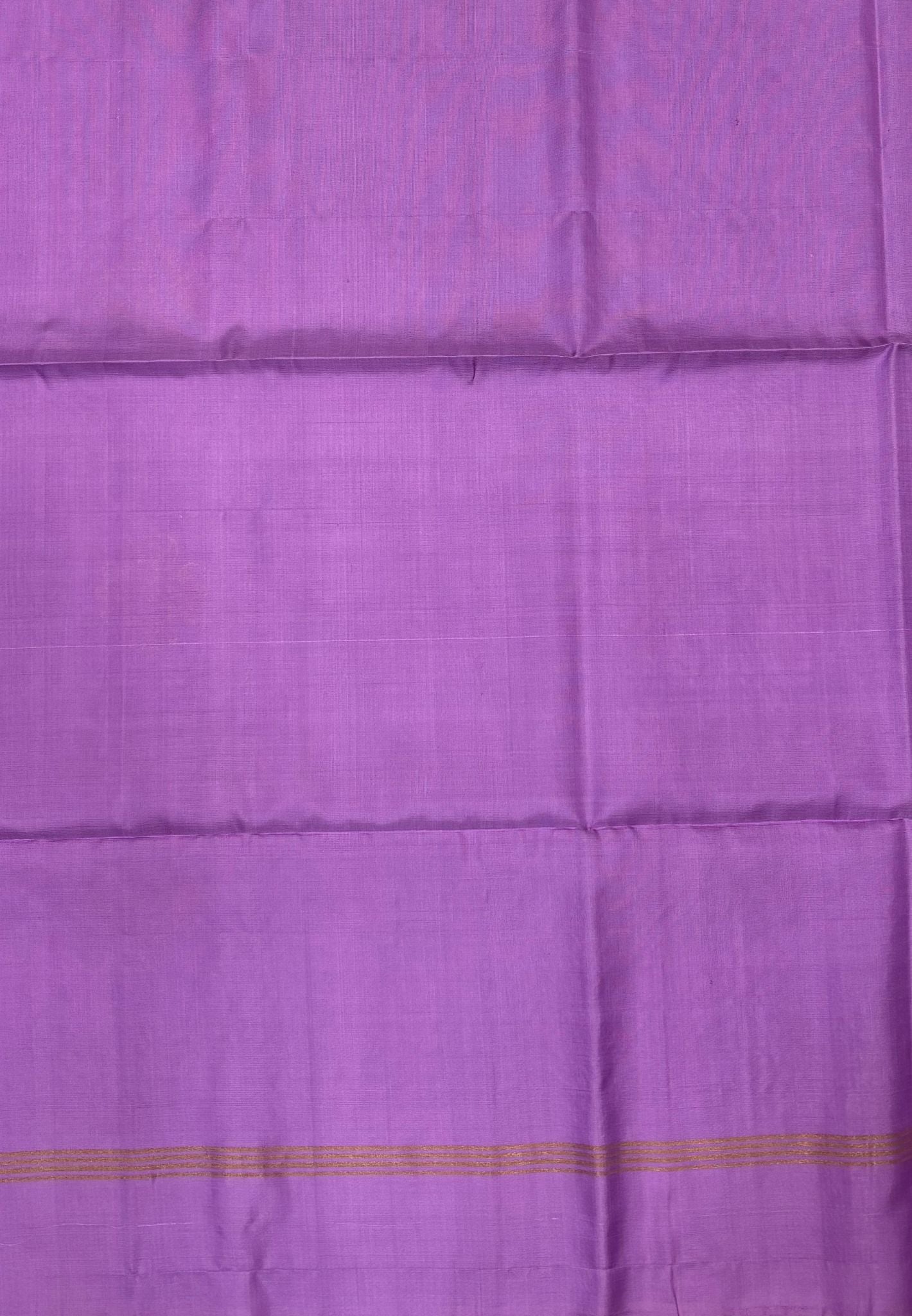 Pure Kanchipuram Silk Saree-Lavender  With Kolam Zari Border
