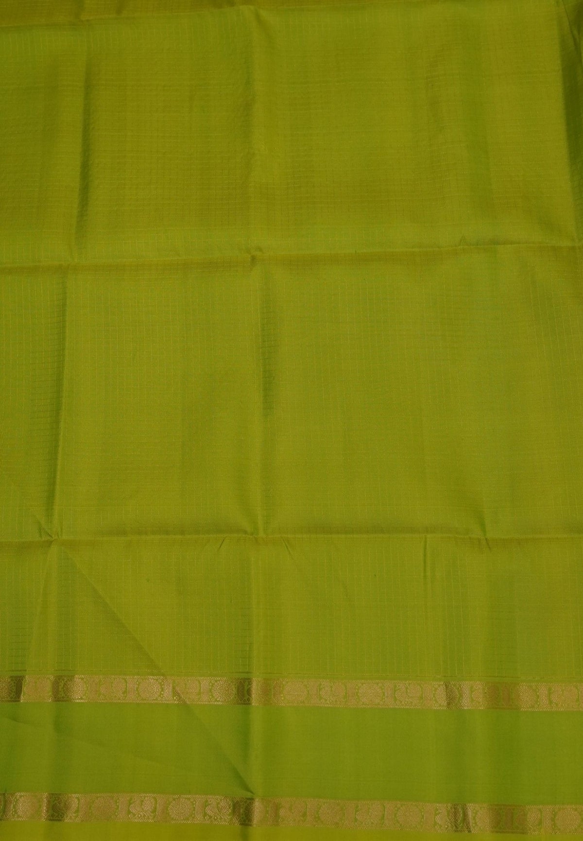 Pure Kanchipuram Silk Saree-Beige in Zari Checks with Contrast Rettapet Border