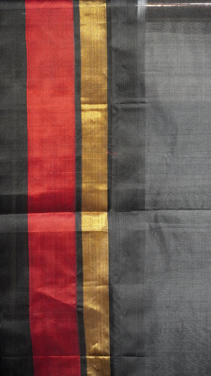 Silk Cotton Saree Kadhi Grey