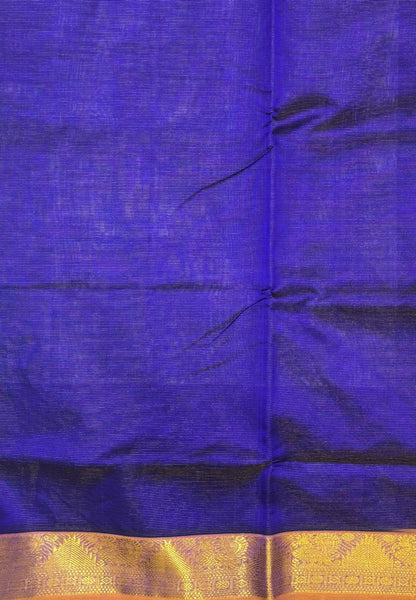 Pure Silk Cotton Saree-Violet In Vairaoosi Zari With Contrast Border