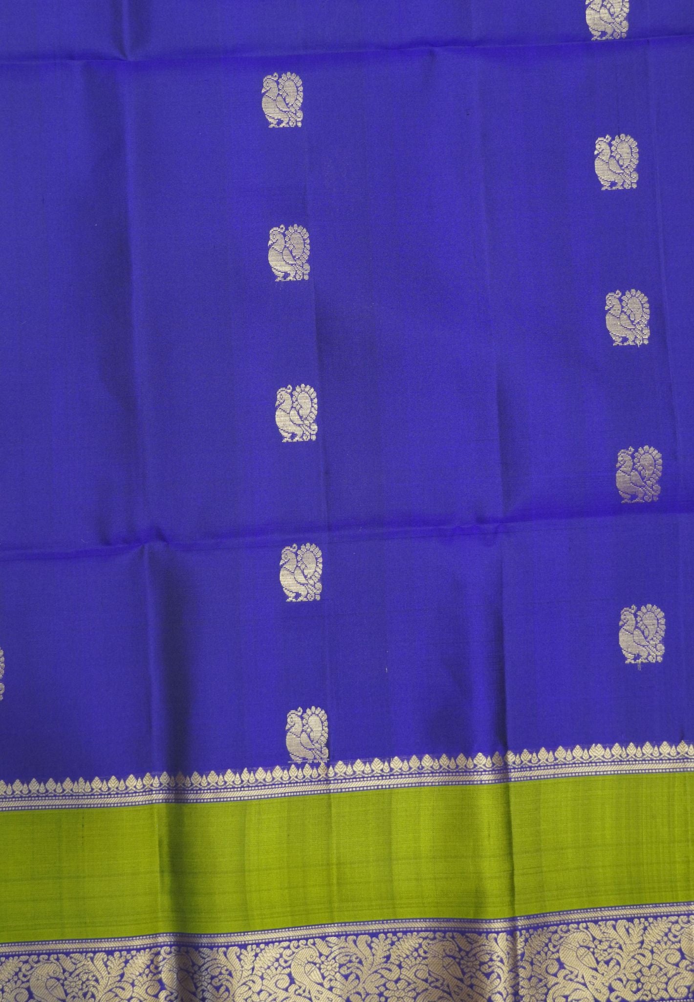 Pure Soft Silk Saree -Purple with Light Green Retapet Border