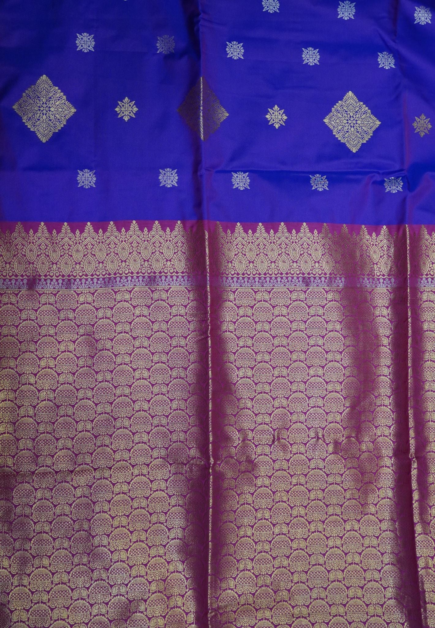 Semi Silk Saree-Purple