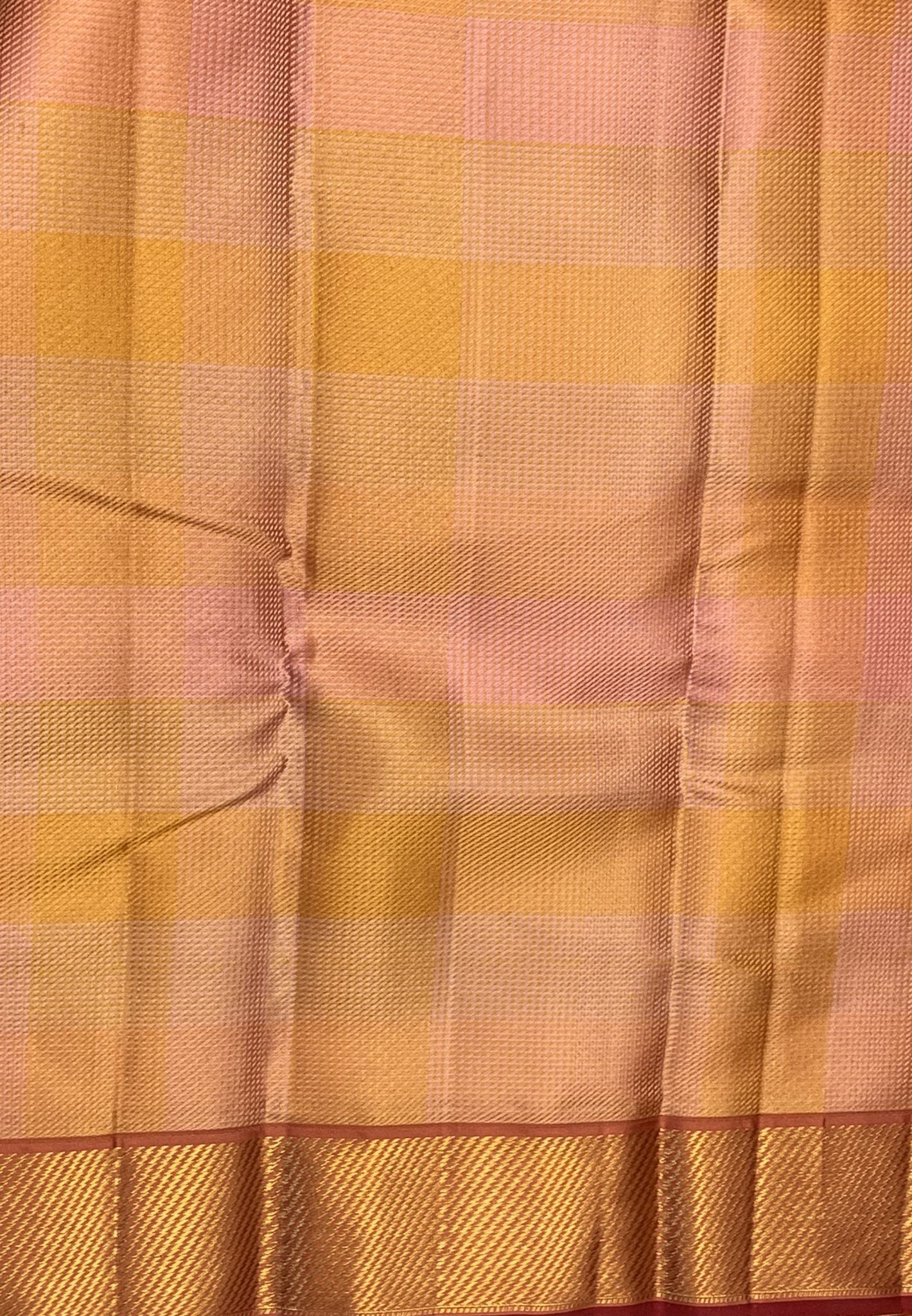 Pure Kanchipuram Silk Saree-Peachish Orange