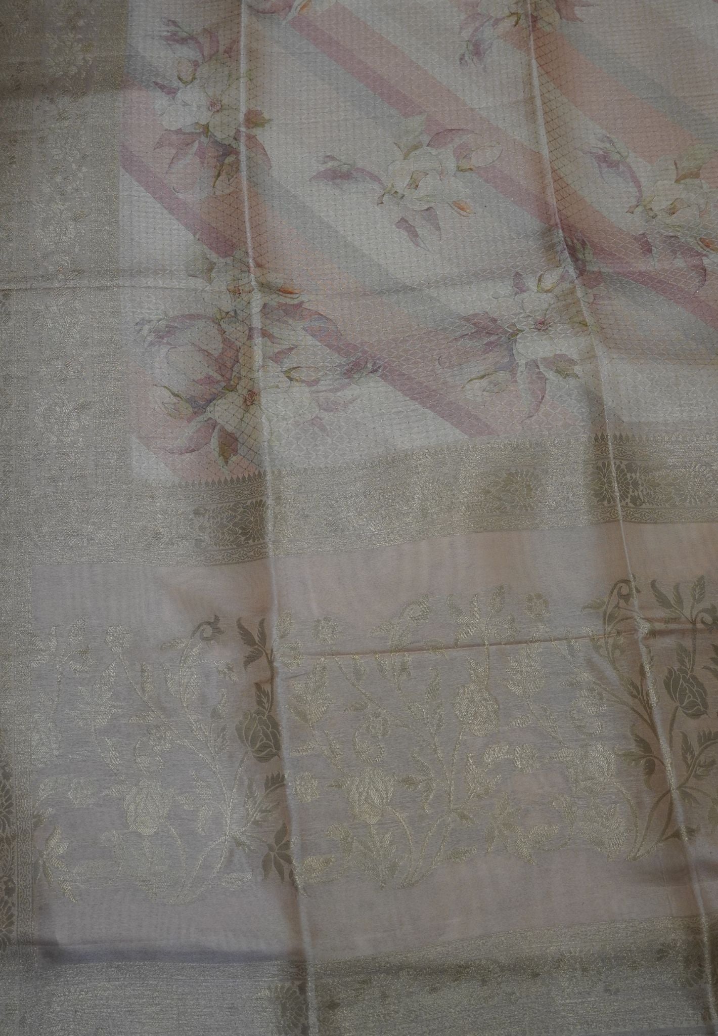 Soft Tussar Saree - Baby Orange