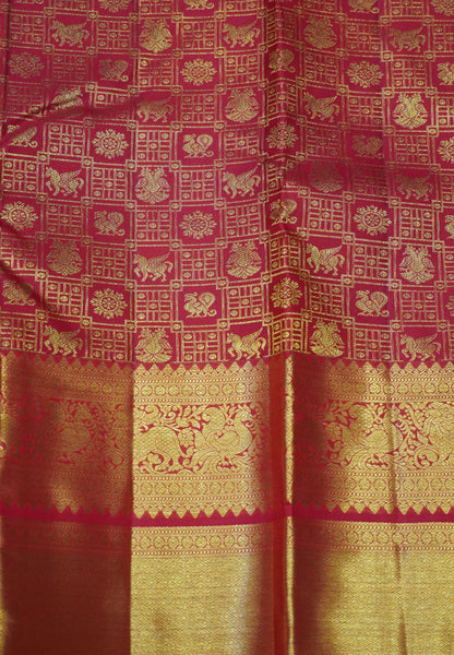 Pure Bridal Kanchipuram Silk Saree-Red