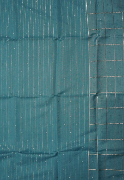 Organza Saree- Blue Pastle Shades with Sequence Work