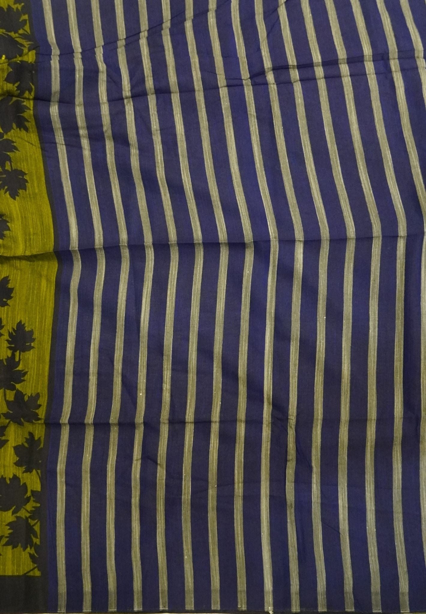 Sambalpuri Cotton Saree-Olive Green