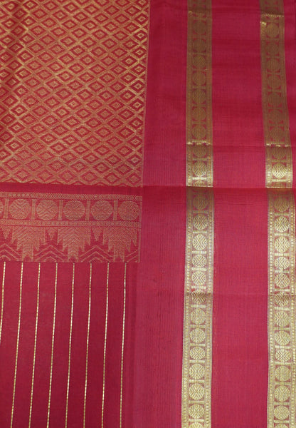 Silk Cotton Saree - Baby Green