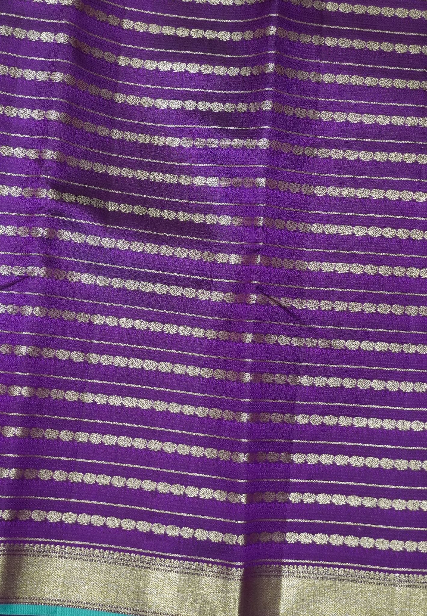 Pure Kanchipuram Silk Saree- Wine Small Border with Annam Butta
