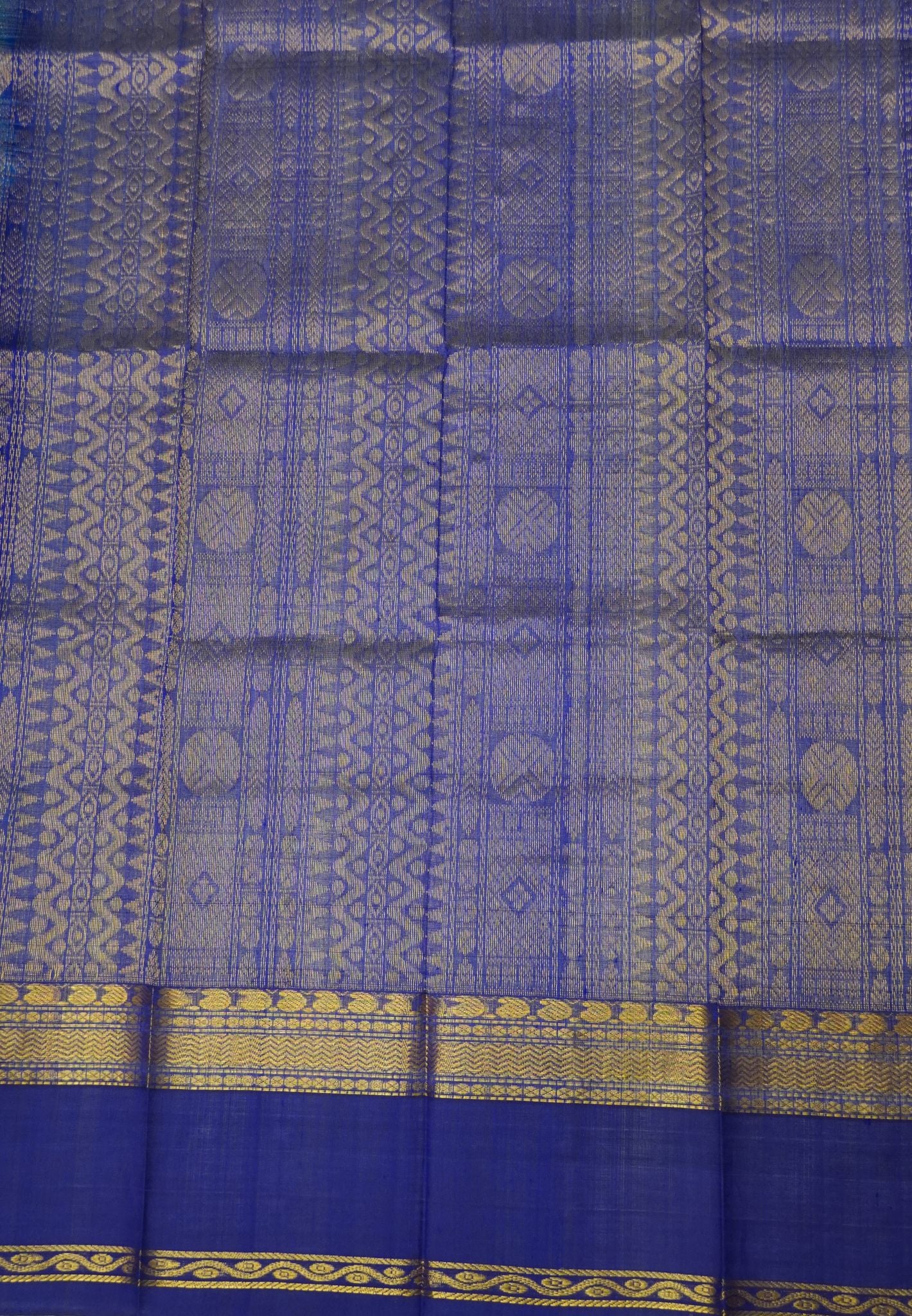 Pure Silk Cotton Saree-Sky Blue