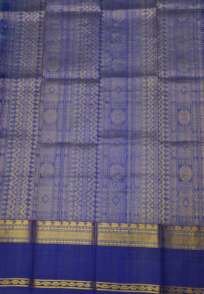Pure Silk Cotton Saree-Sky Blue
