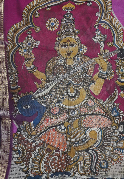 Malai Cotton Saree-Purple