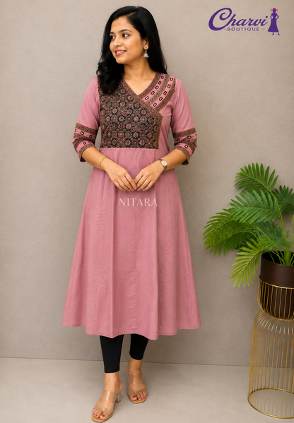 Kurti with Mirror Work