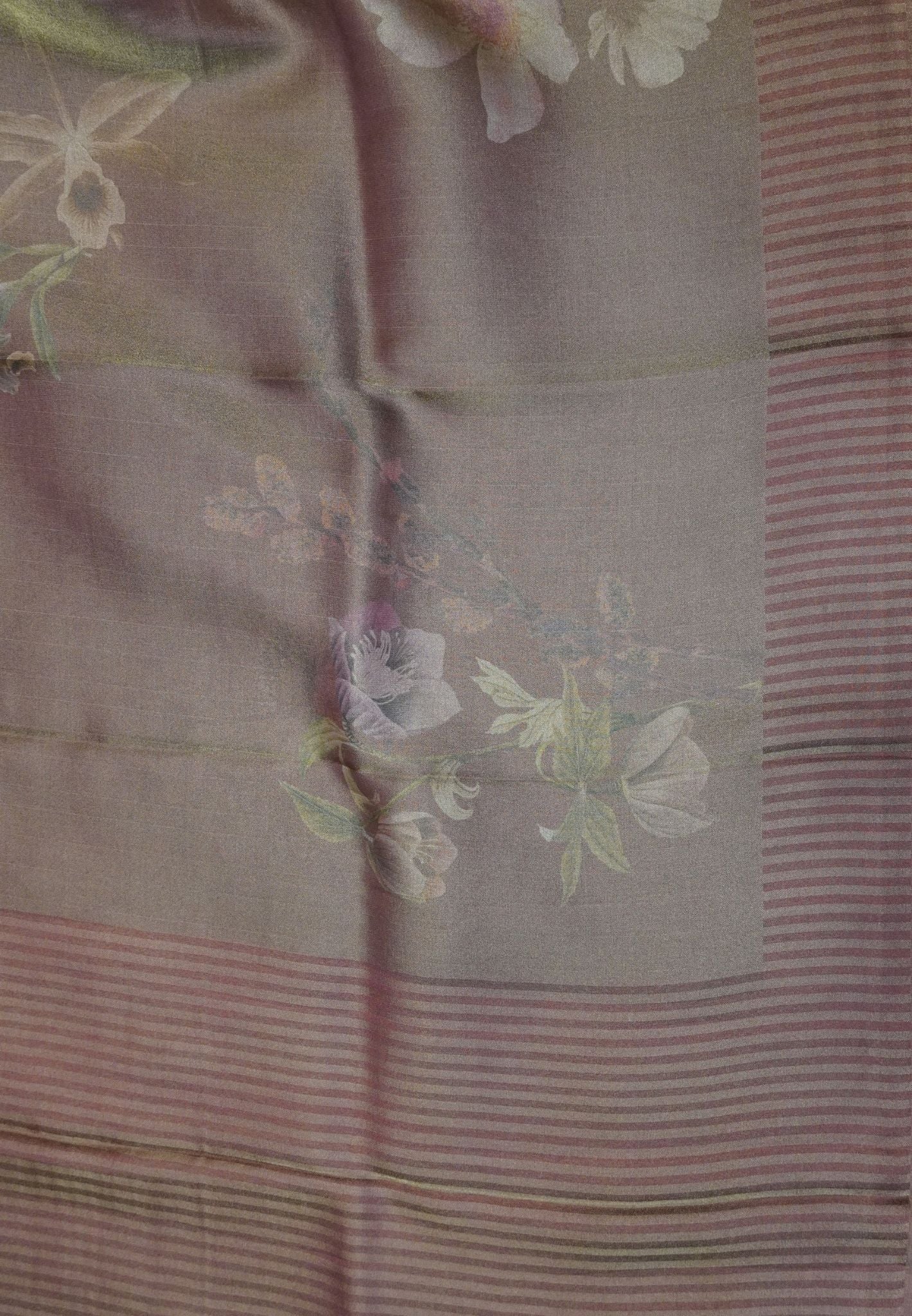 Semi Tissue Silk Saree-Maroon