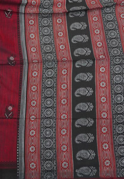 Sambalpuri Cotton Saree-Maroon