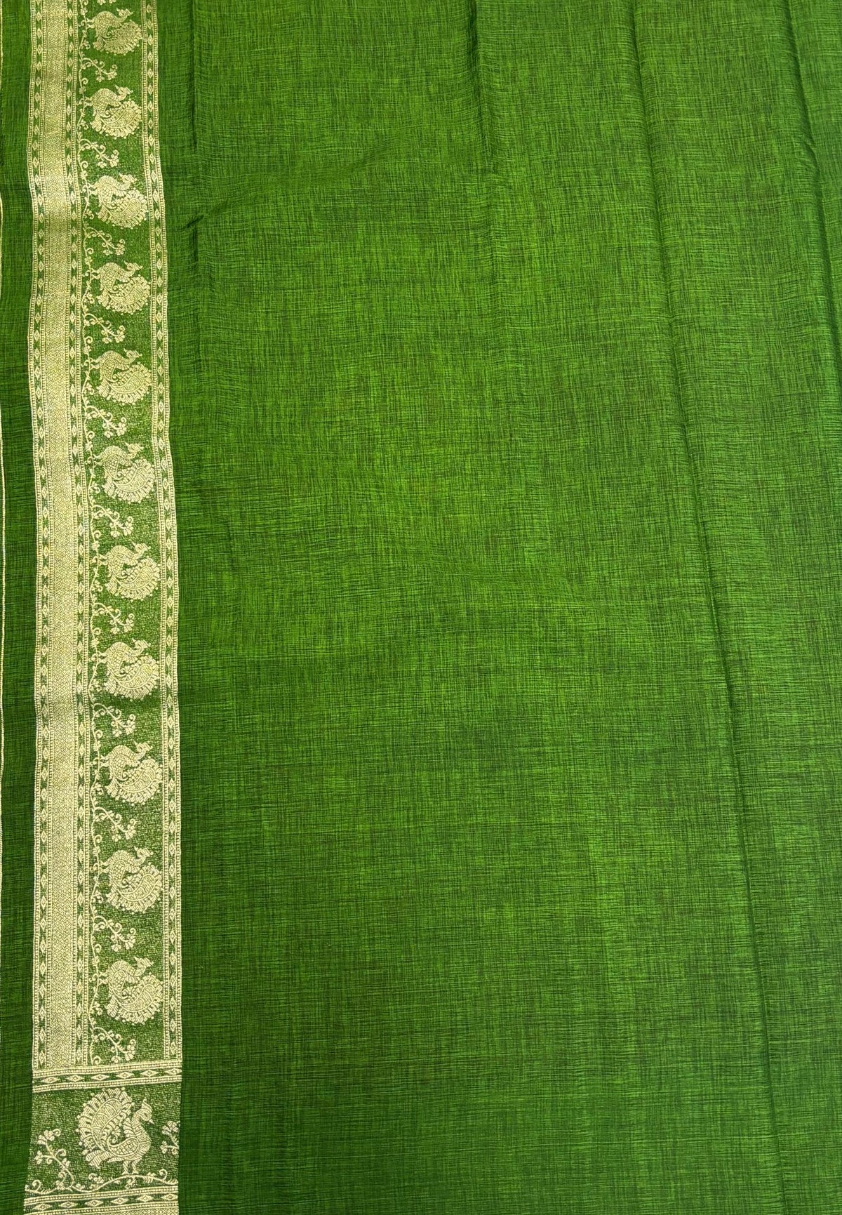 Tussar Linen Saree-Maroon in Traditional Peacock Floral Zari with Contrast Border