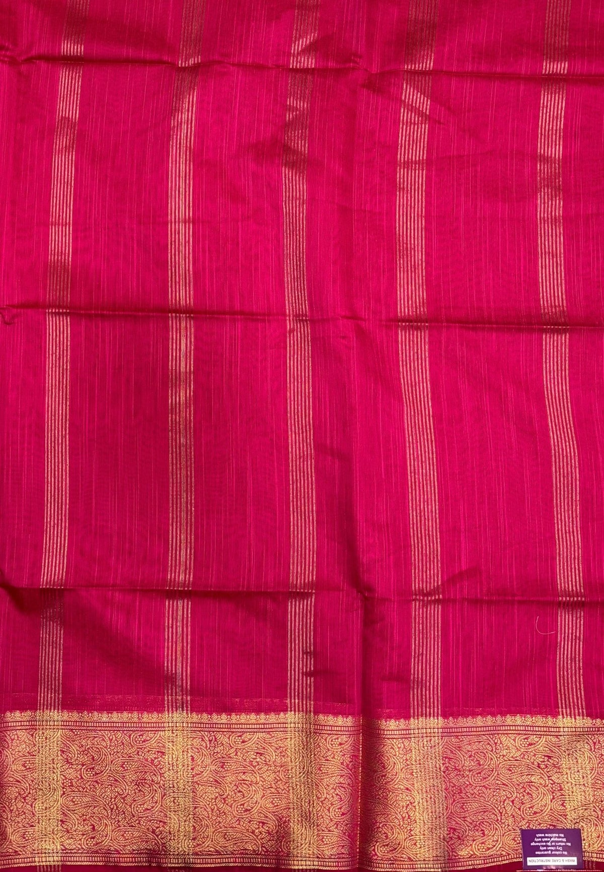 Handloom Silk Cotton Saree-Candy Pink In Manga Brocade Zari Border