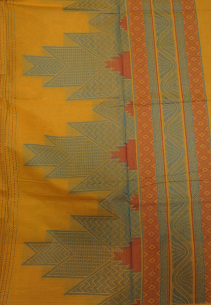 Cotton Saree-Mustard in Thread Work
