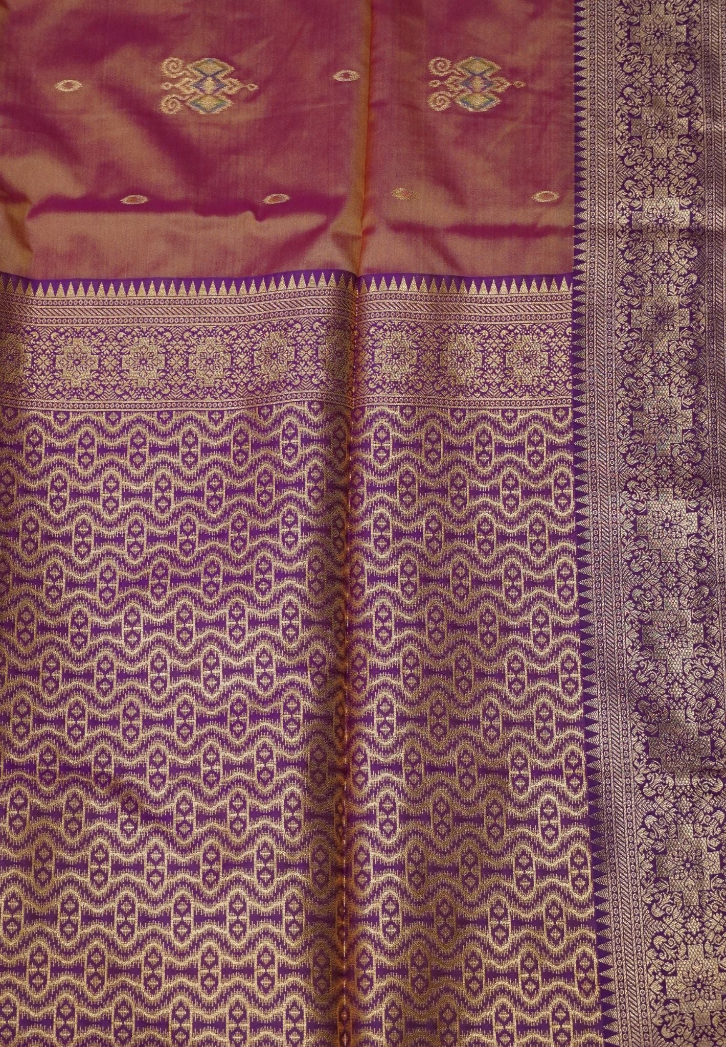 Semi Silk Saree-Redish Pink