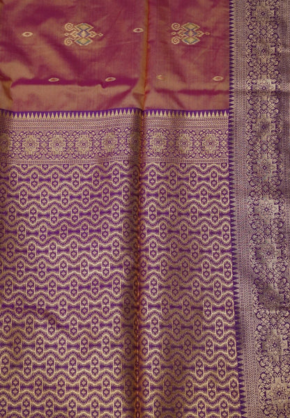 Semi Silk Saree-Redish Pink