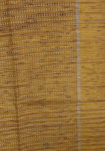 Matka Tussar Saree - Mini Zari Gold