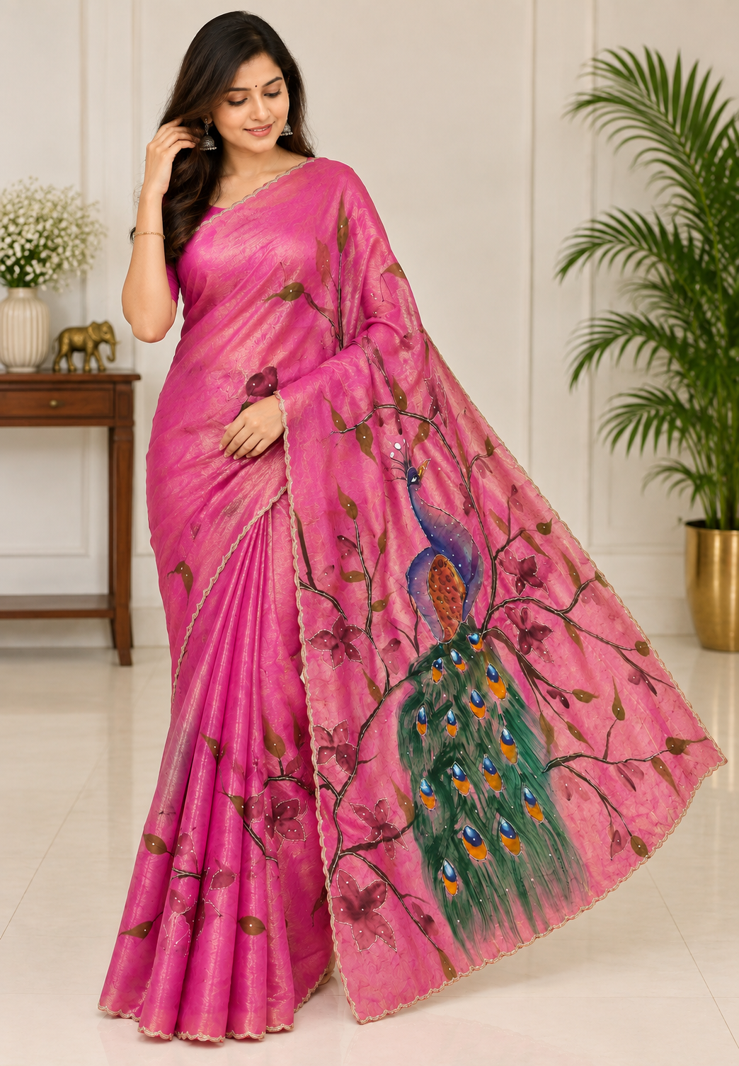 Designer Saree-Pink