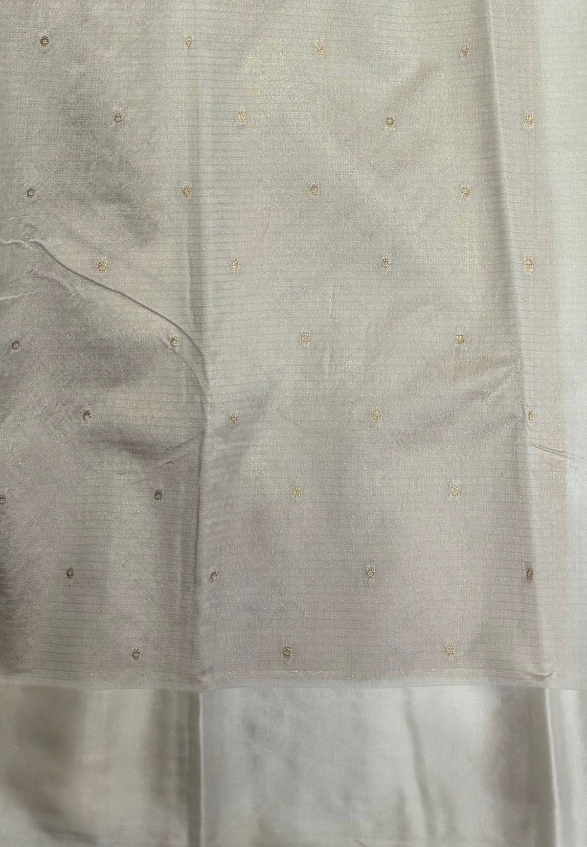 Art Silk Kota Saree-Off White In Geometric Zari Brocade Border