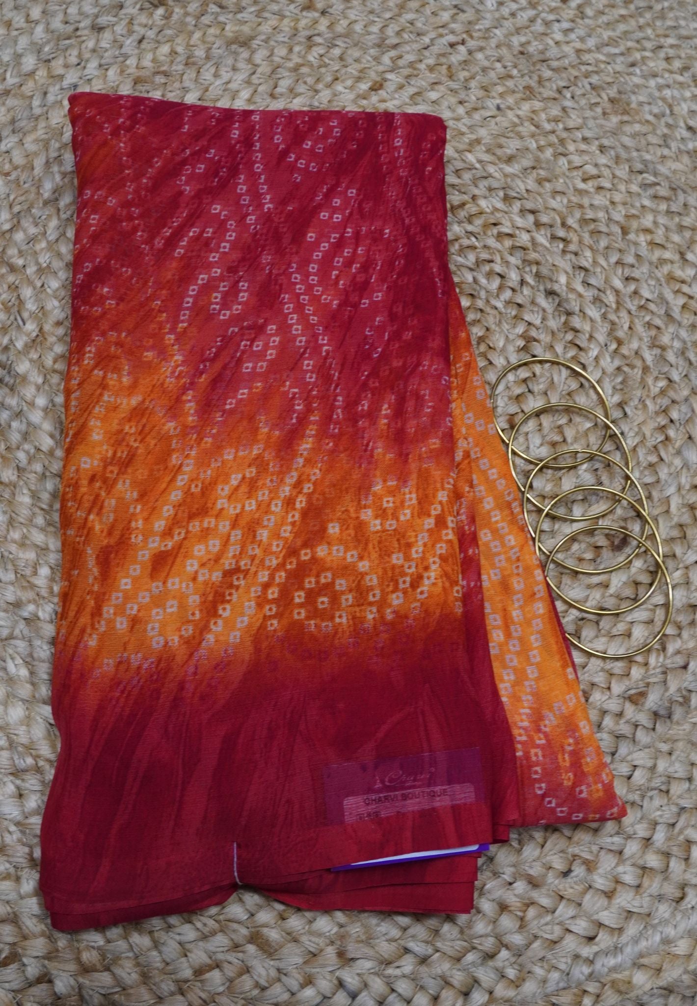 Chiffon Saree -Red