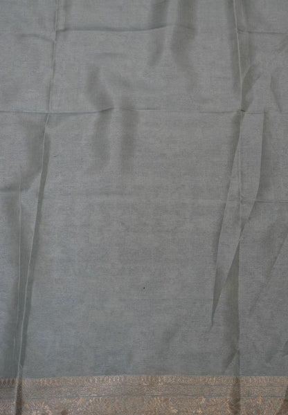 Soft Tussar Saree - Baby Blue Tringl