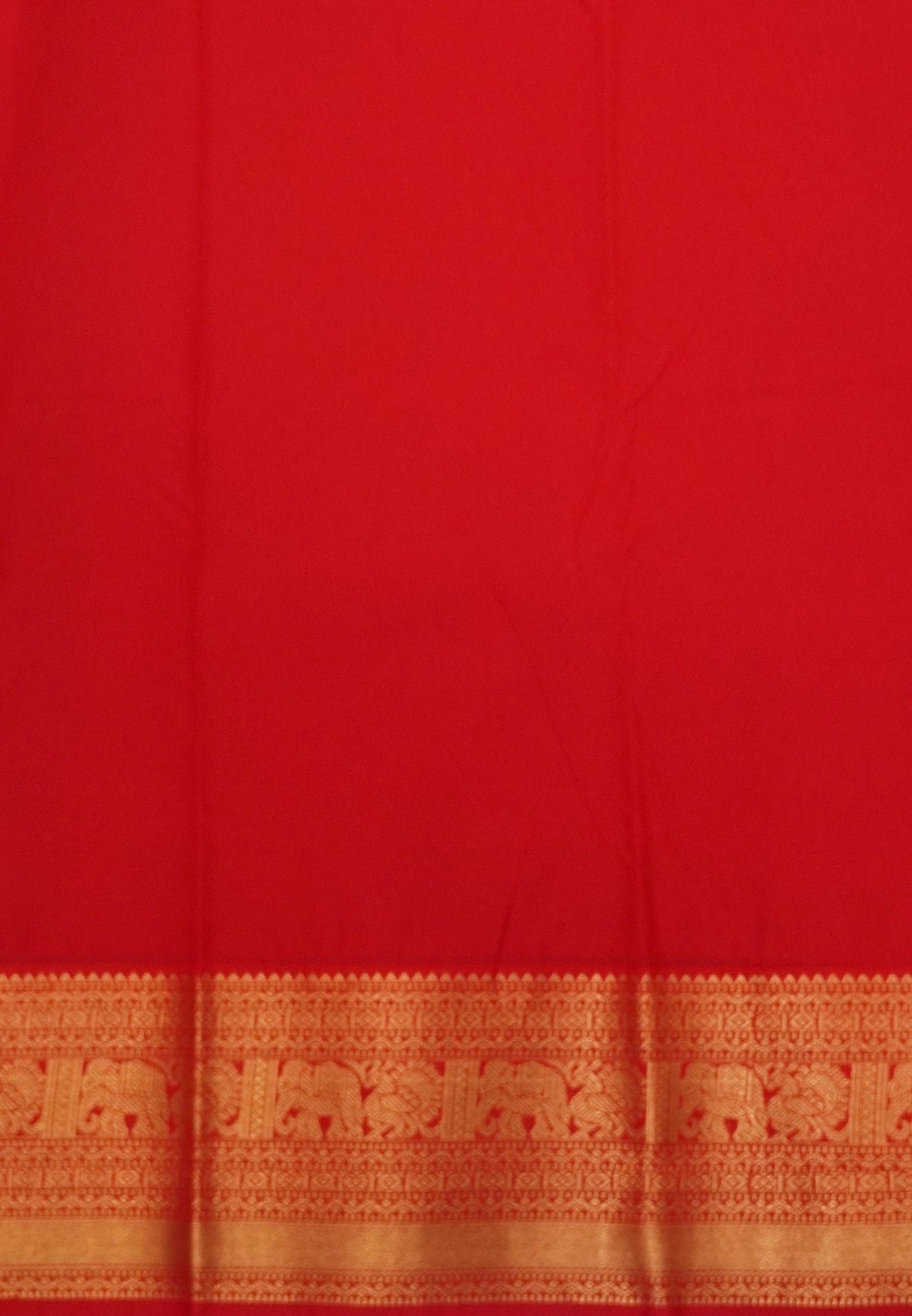 Budget Kanchipuram Saree-Purple In Elephant & Floral Zari With Contrast Border