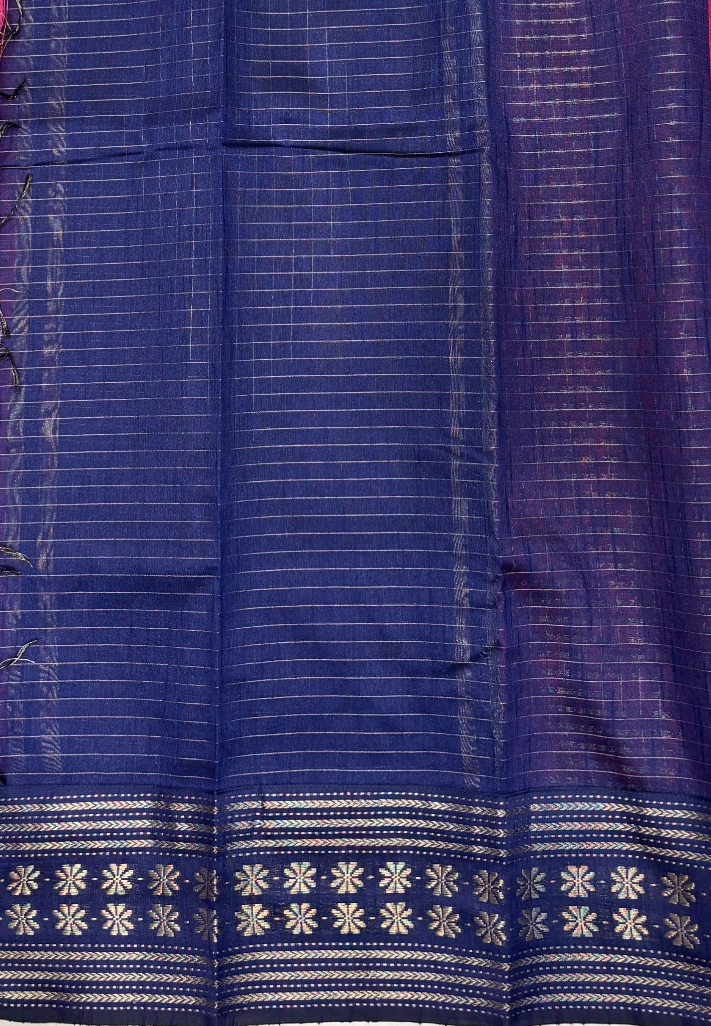 Raw Silk Saree-Pink in 1000 Butta with Contrast Zari Border