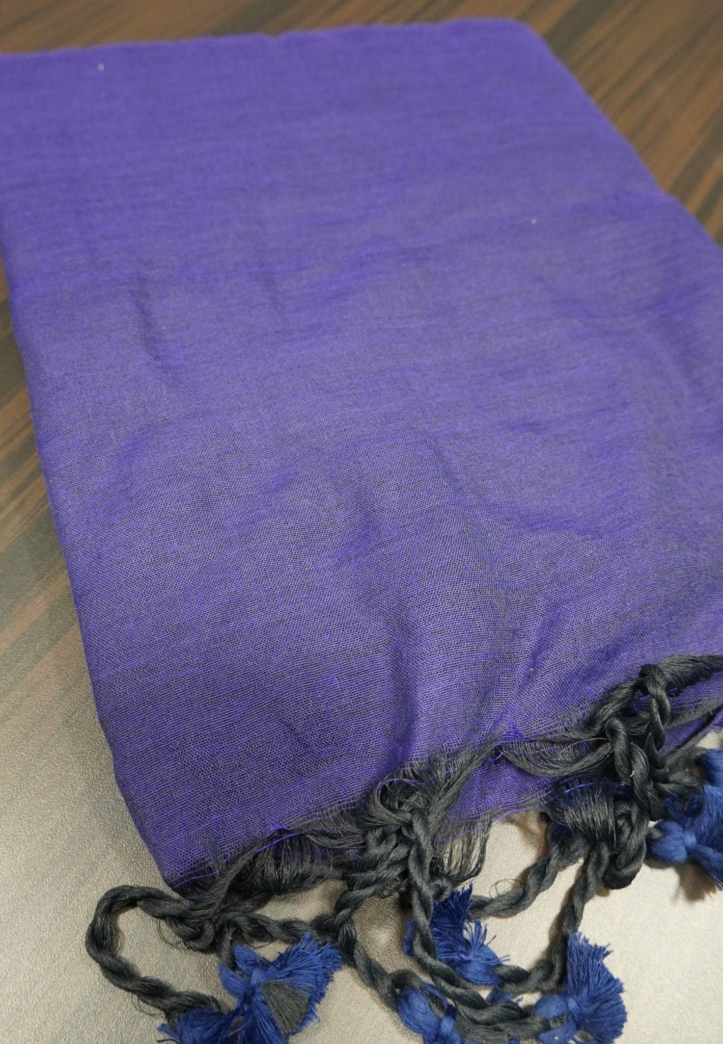 Khadi Cotton Saree - Violet