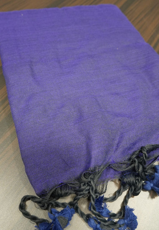 Khadi Cotton Saree - Violet