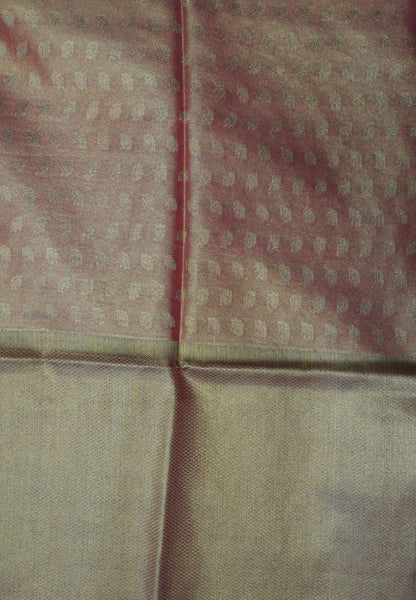 Tissue Silk Saree-Orange