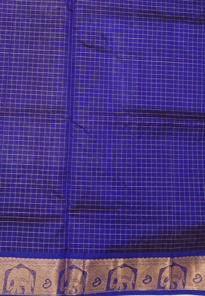 Pure Silk Cotton Saree-Black with Contrast Border in Laksha Deepam