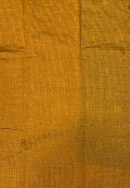 Semi Tussar Saree-Green in Traditional Floral Zari Stripe with Contrast Border
