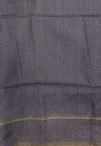 Semi Tussar Saree-Lavender with Antique Zari Border