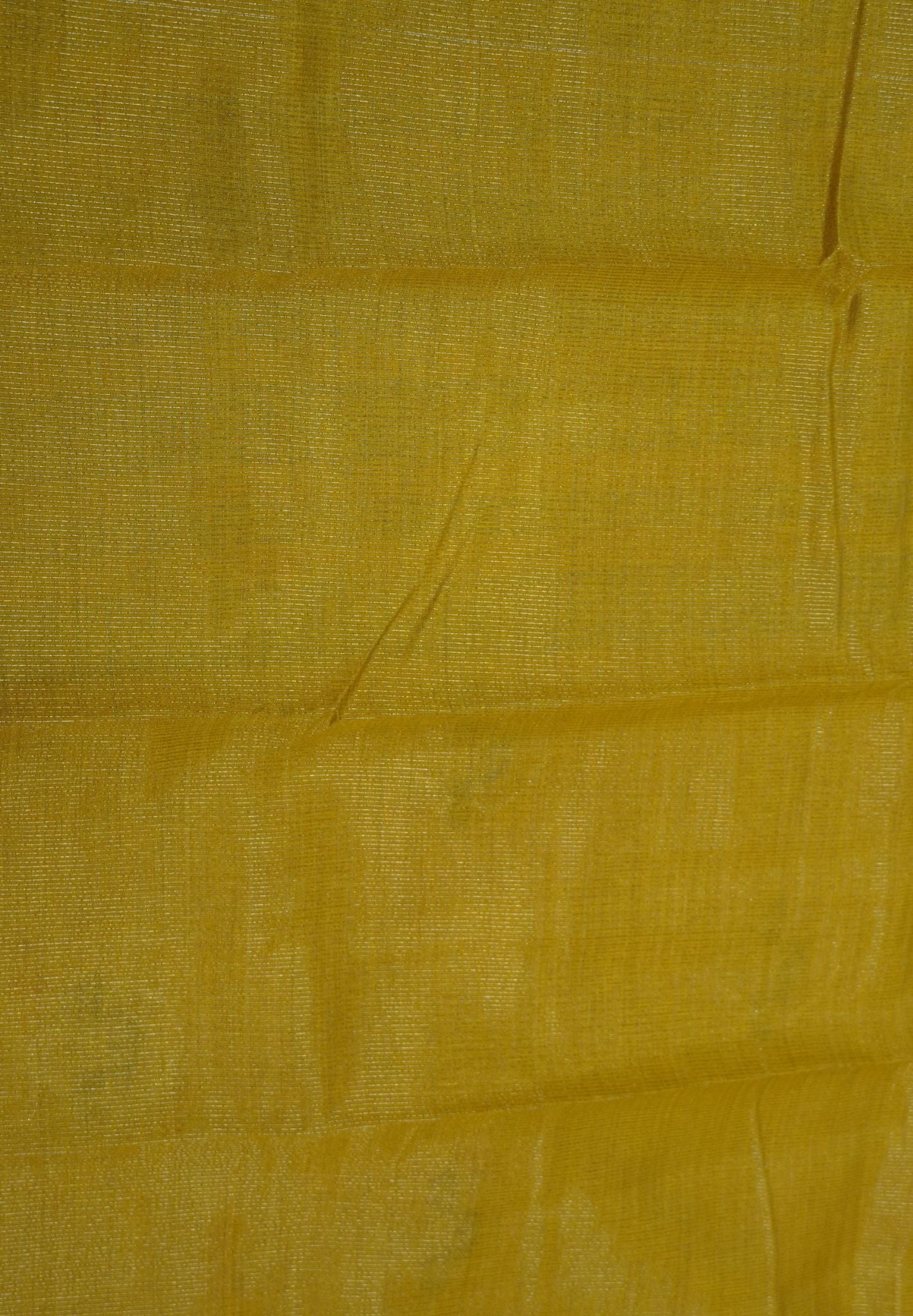 Semi Tussar Saree-Mango Yellow with Floral Zari Motif