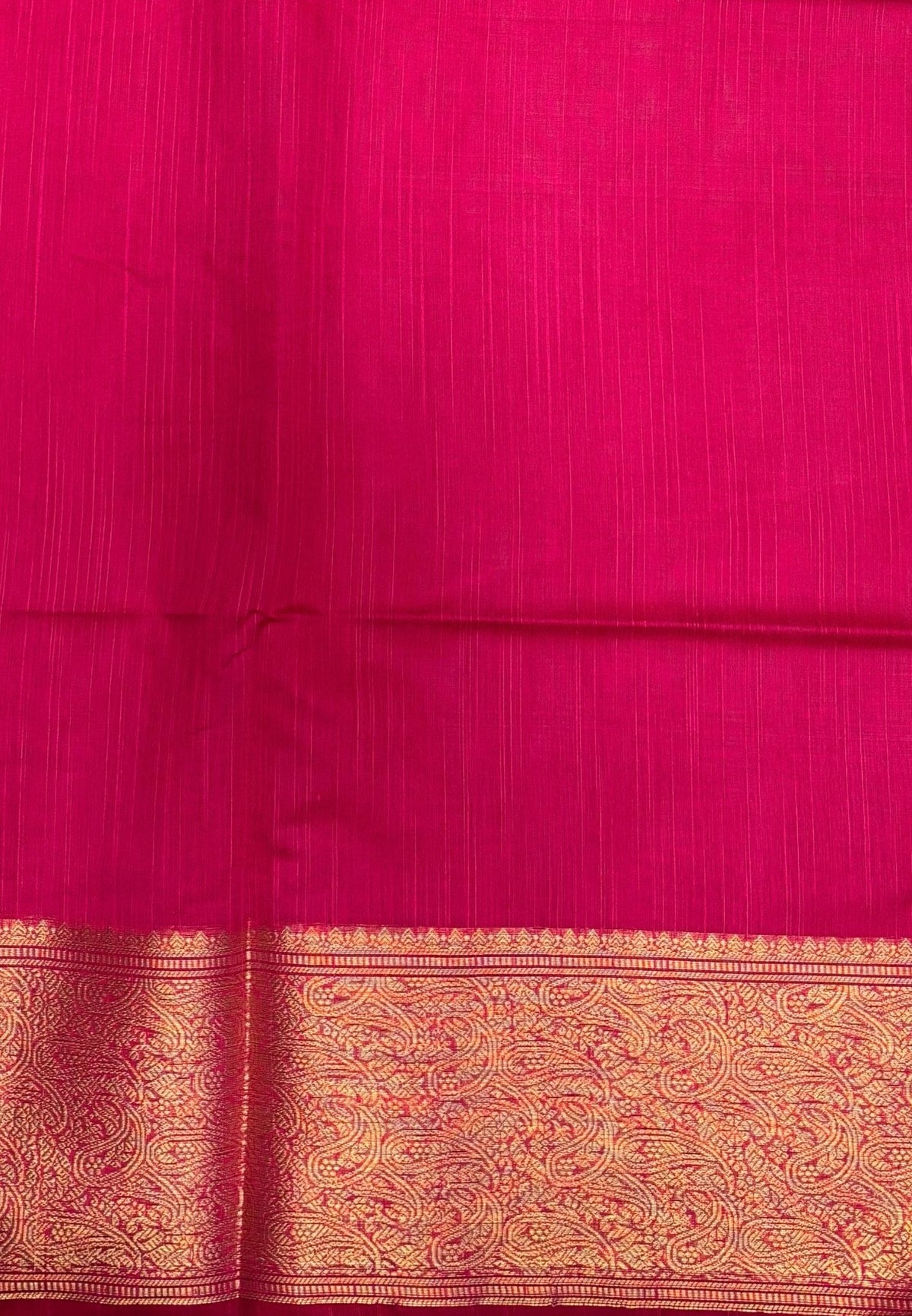 Handloom Silk Cotton Saree-Candy Pink In Manga Brocade Zari Border