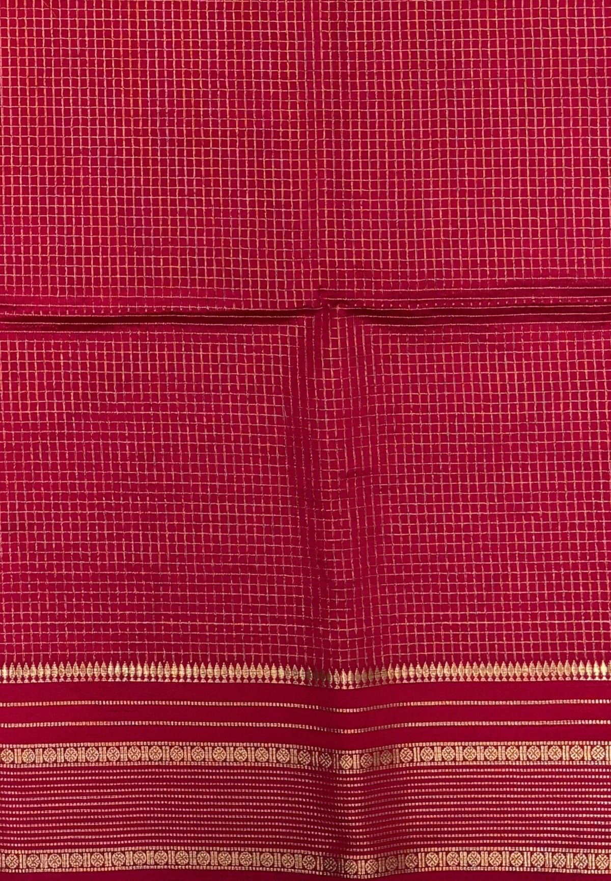 Mulberry Silk Saree-Offwhite In Striped Zari With Contrast Border