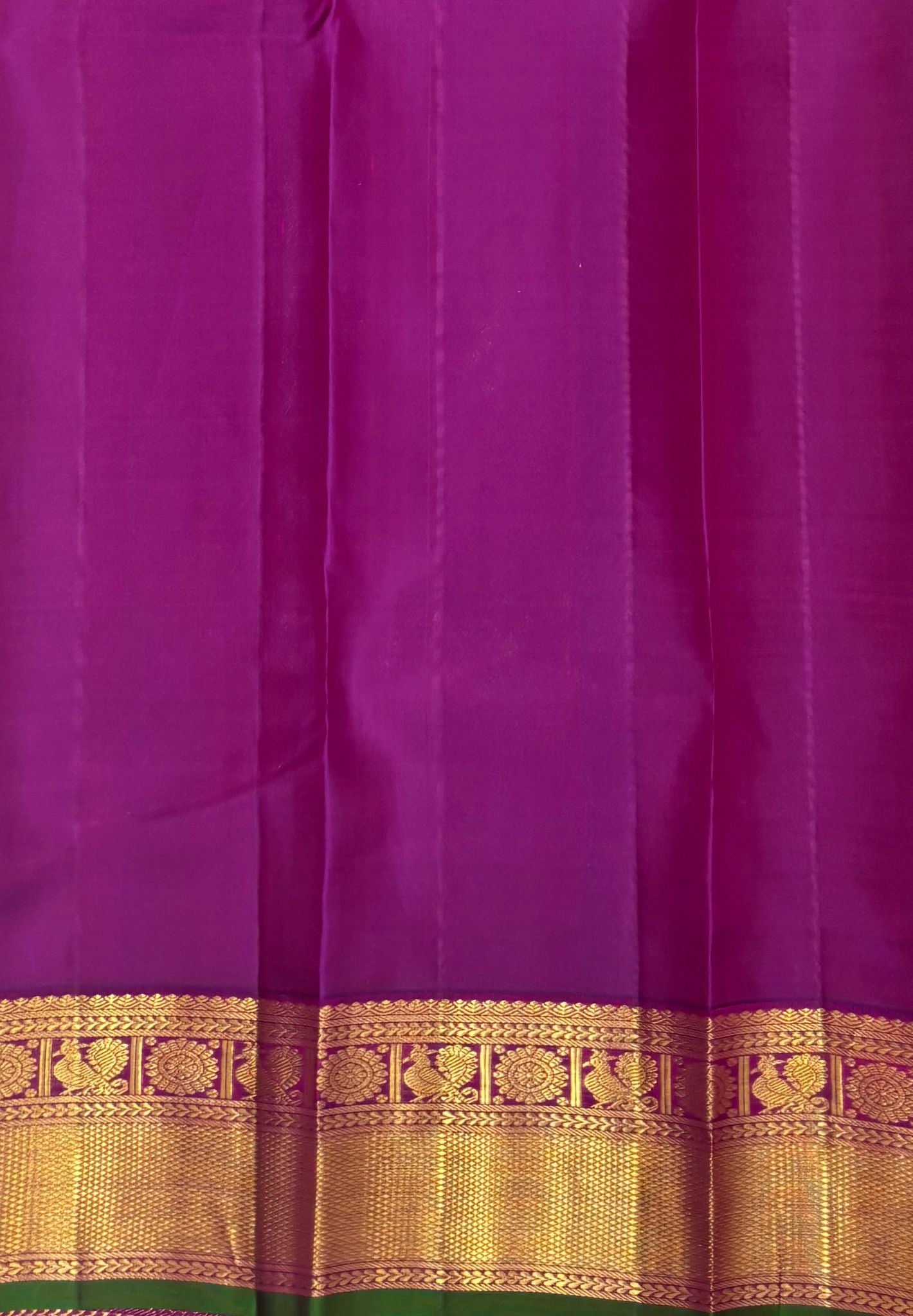 Pure Kanchipuram Silk Saree -Light Green with Contrast Border