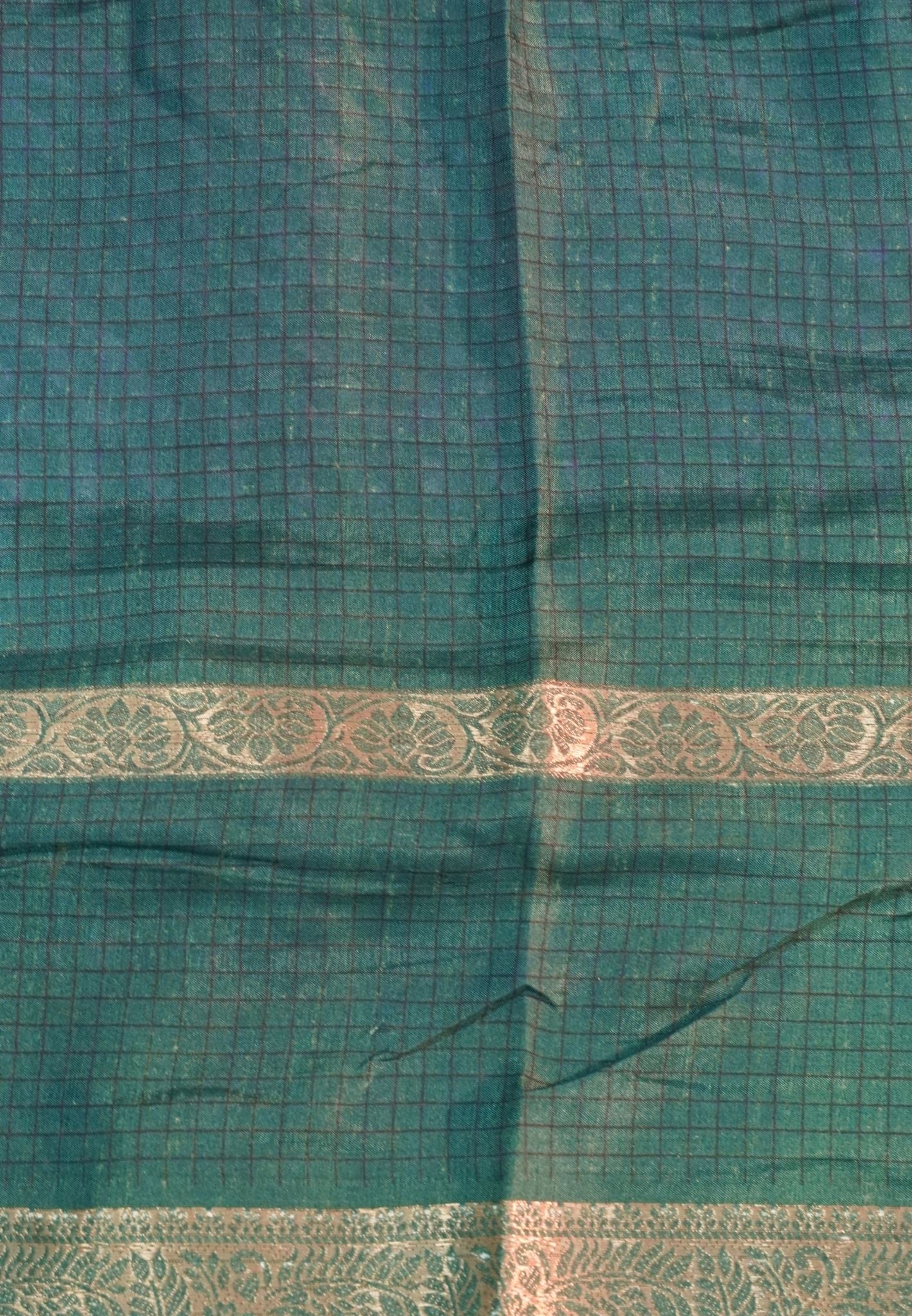 Semi Dola Saree-Violet in Checked Pattern